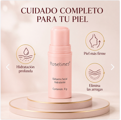 Bálsamo Facial Hidratante en Stick Rosetimes 8g | Firmeza y Luminosidad