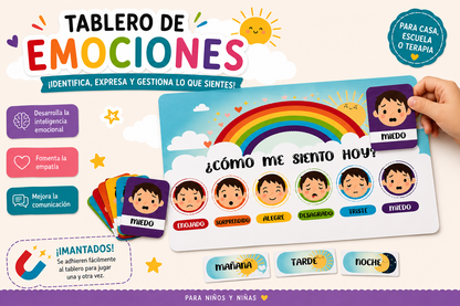 Tablero de las Emociones Imantado / Para niños con Pictogramas