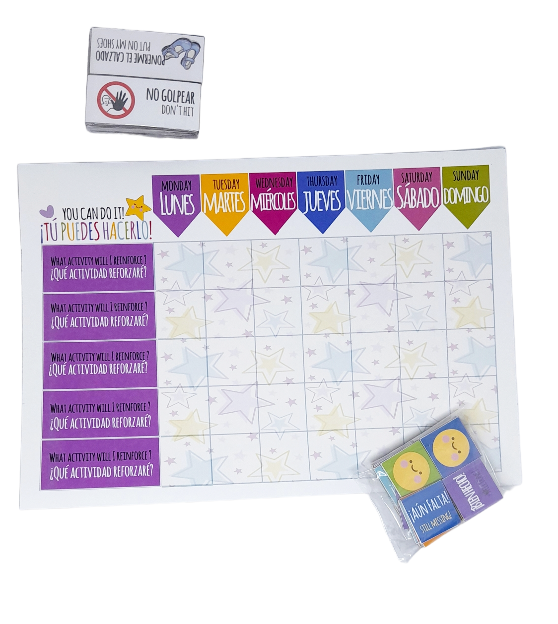 Tablero de Logros Imantado - Rutina Semanal para Niños