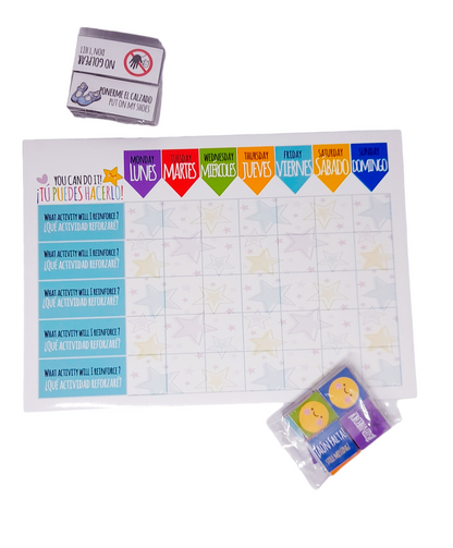 Tablero de Logros Imantado - Rutina Semanal para Niños