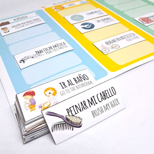 Tablero de Logros Imantado - Rutina Diaria para Niños con Pictogramas